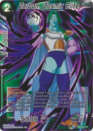 Dragon Ball Super Card Game - Mythic MB-01 P-223 Zarbon, Cosmic Elite [Gold Stamp]