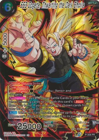 Dragon Ball Super Card Game - Mythic MB-01 P-308 SS3 Gogeta, Thwarting the Dark Empire [Gold Stamp]