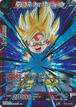 Dragon Ball Super Card Game - Mythic MB-01 SD2-03 Unbreakable Super Saiyan Son Goku [Gold Stamp]