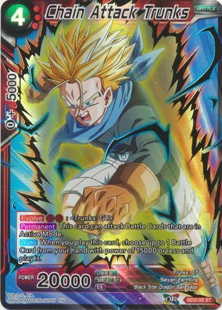 Dragon Ball Super Card Game - Mythic MB-01 SD2-05 Chain Attack Trunks [Gold Stamp]