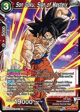 Realm Of The Gods BT16-006 Son Goku, Sign of Mastery Foil