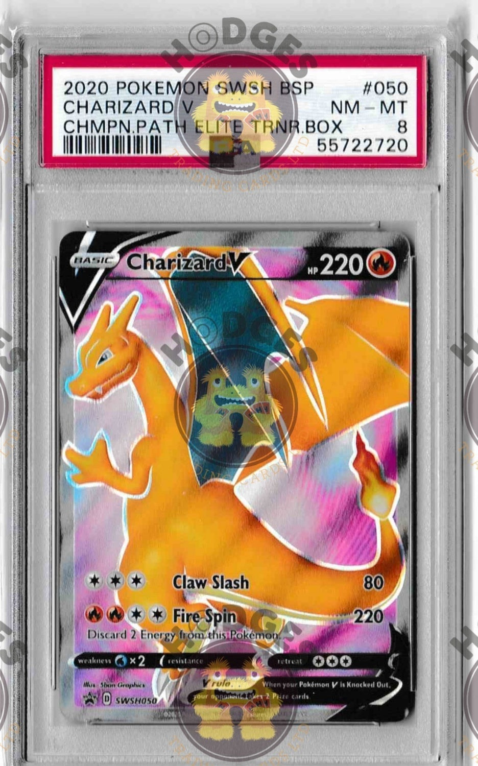 Sword & Shield Champions Path Promo SWSH050 Charizard V  - PSA Graded 8