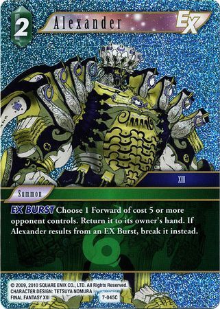 Final Fantasy Opus VII 7-045 Alexander Foil