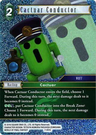 Final Fantasy Opus VII 7-051 Cactuar Conductor Foil