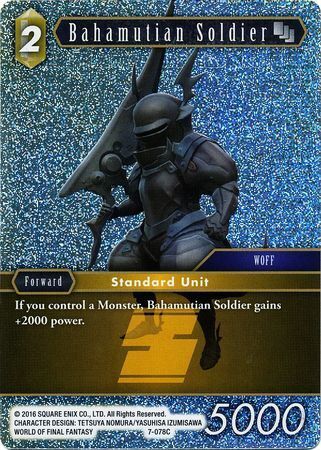 Final Fantasy Opus VII 7-078 Bahamutian Soldier Foil