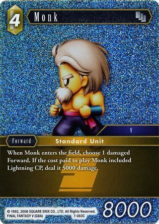 Final Fantasy Opus VII 7-083 Monk Foil