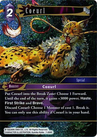 Final Fantasy Opus VII 7-089 Coeurl Foil