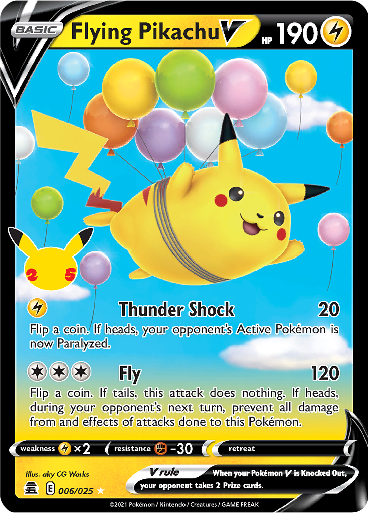 Pokemon Celebrations 006-025 Flying Pikachu V