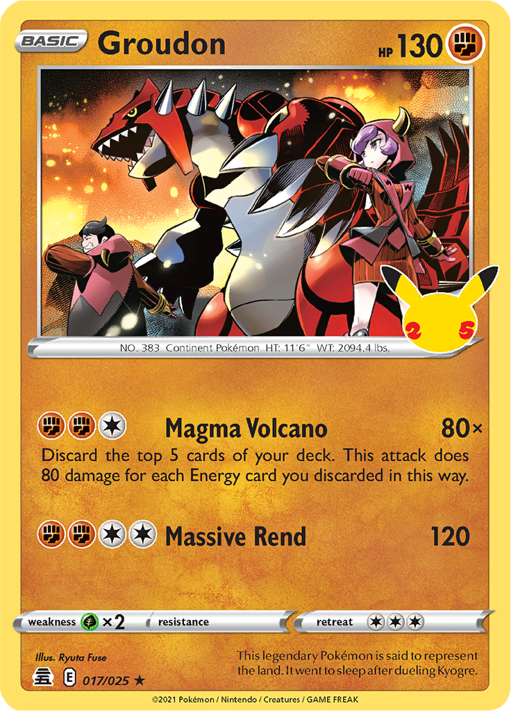 Pokemon Celebrations 017-025 Groudon