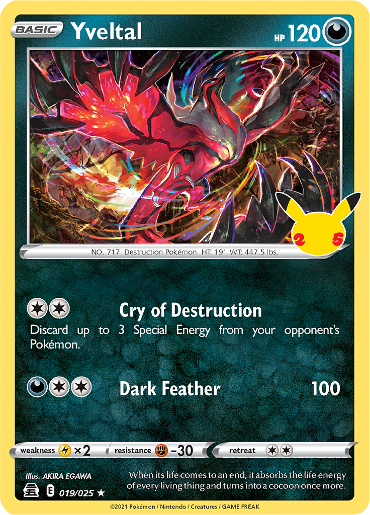 Pokemon Celebrations 019-025 Yveltal