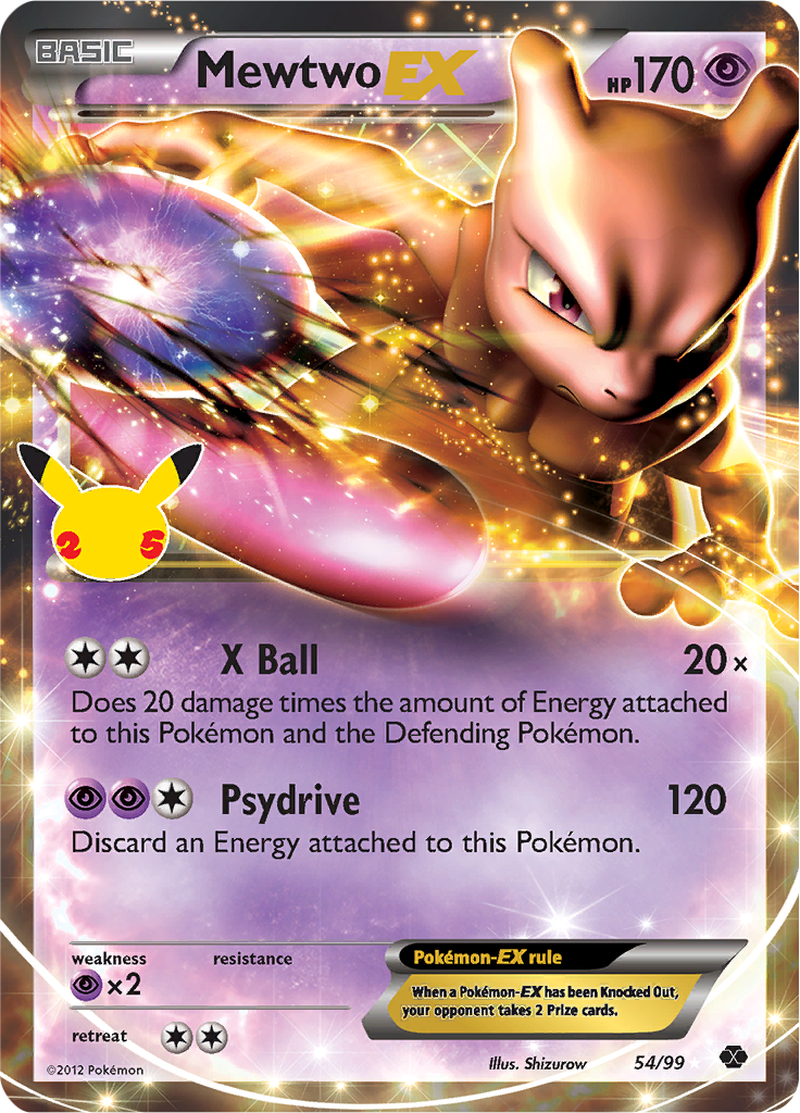 Pokemon Celebrations Mewtwo EX Celebrations Classic Collection