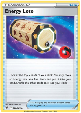 SWSH Astral Radiance 140-189 Energy Loto