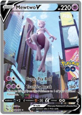 SWSH Pokemon Go 072-078 Mewtwo V