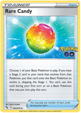 SWSH Pokemon Go 069-078 Rare Candy