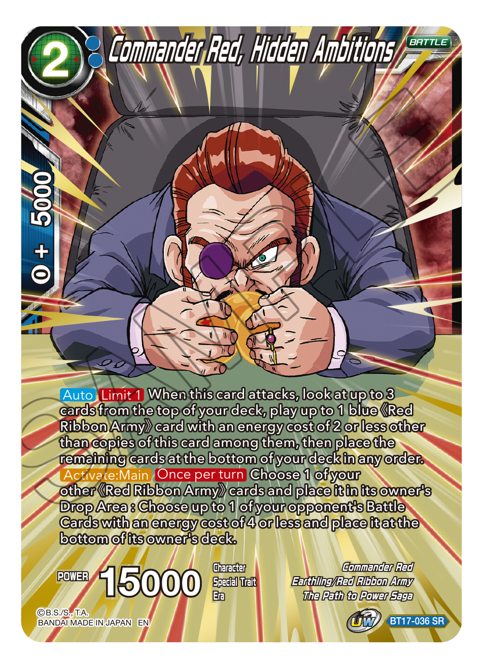 Ultimate Squad BT17-036 Commander Red, Hidden Ambitions