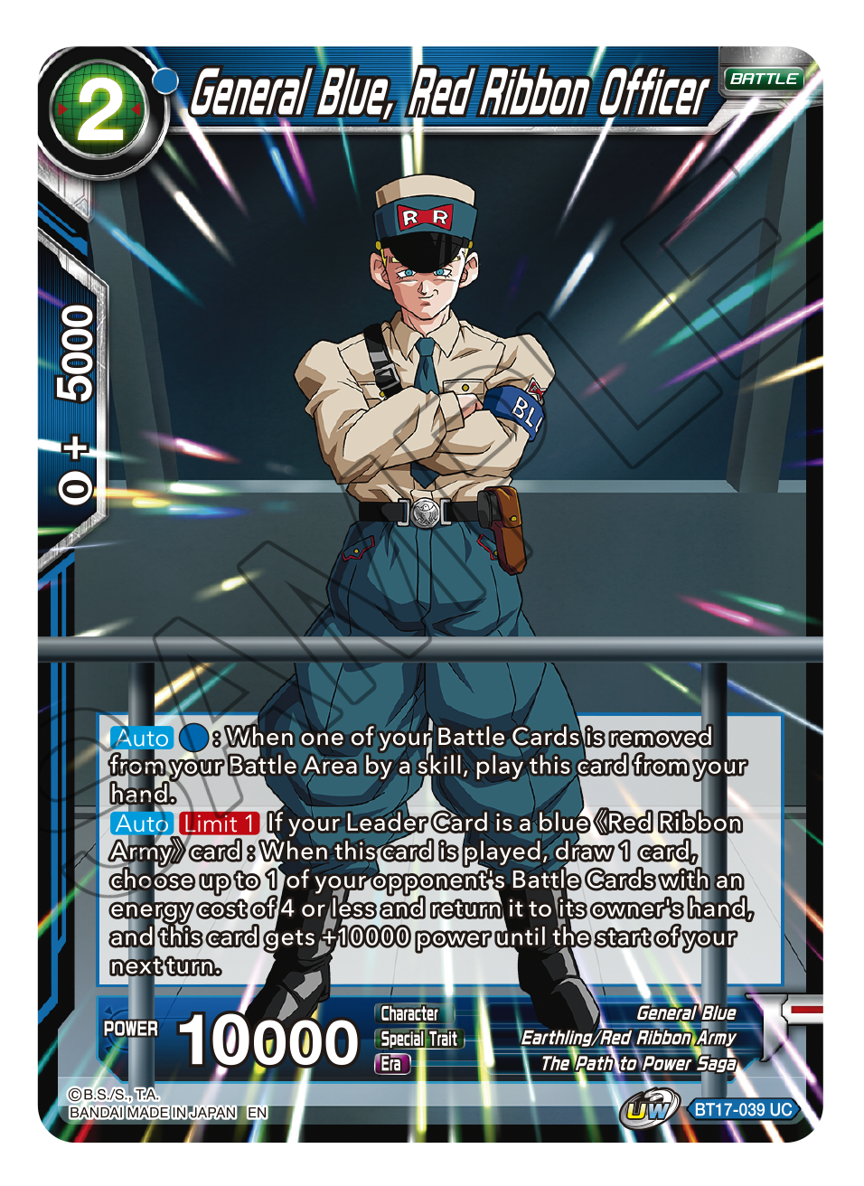 Ultimate Squad BT17-039 General Blue, Red Ribbon Officer