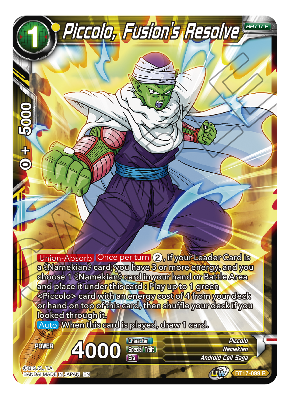 Ultimate Squad BT17-099 Piccolo, Fusion's Resolve