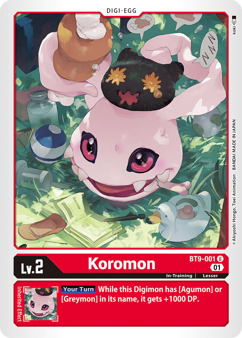 Booster X Record BT9 - 001 Koromon