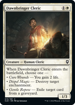 MTG Battle for Baldur's Gate 015/361 Dawnbringer Cleric