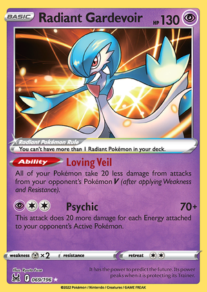 SWSH Lost Origin 069-196 Radiant Gardevoir