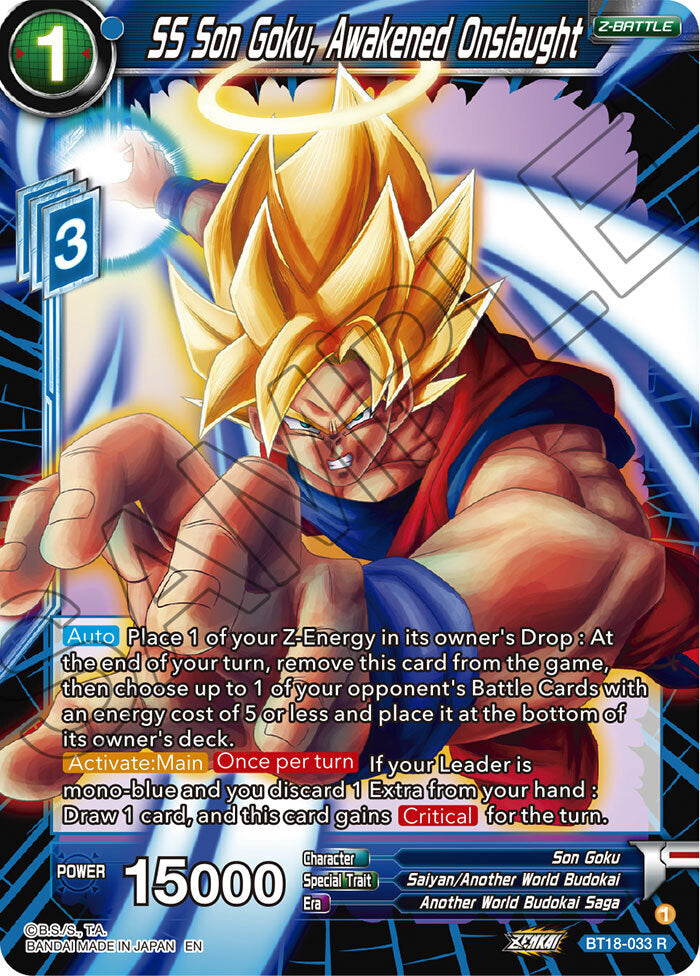 Zenkai Series Dawn of The Z-Legends BT18-033 SS Son Goku, Awakened Onslaught