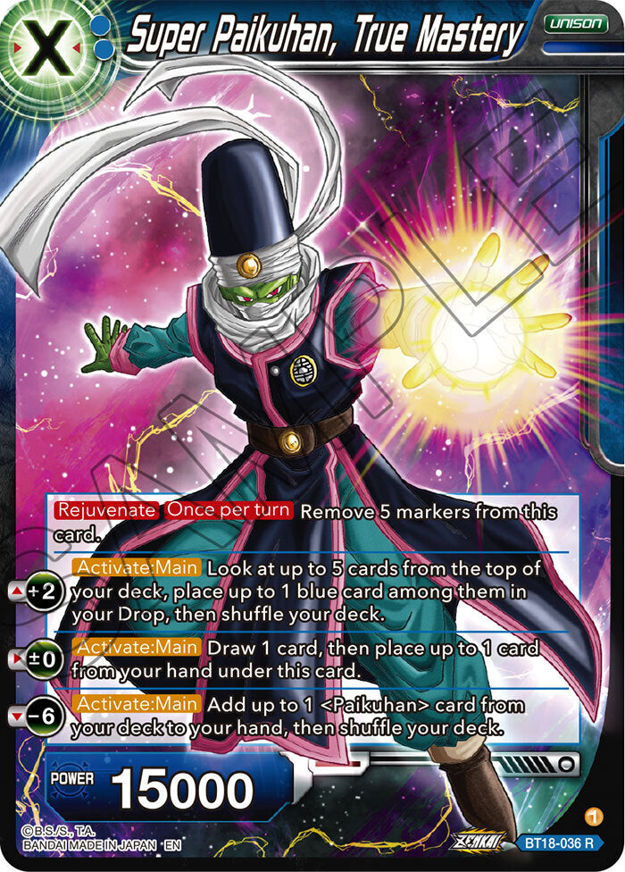 Zenkai Series Dawn of The Z-Legends BT18-036 Super Paikuhan, True Mastery