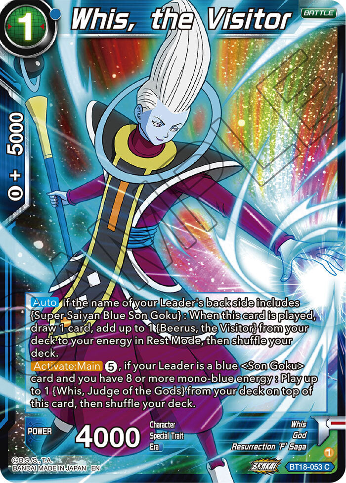 Zenkai Series Dawn of The Z-Legends BT18-053 Whis, the Visitor