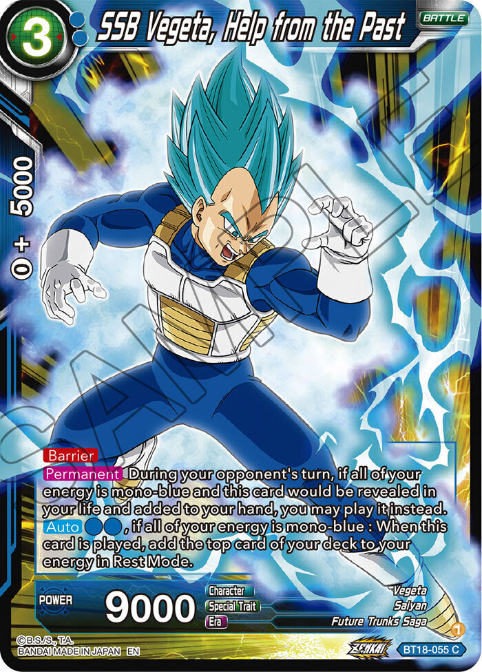 Zenkai Series Dawn of The Z-Legends BT18-055 SSB Vegeta, Help from the Past