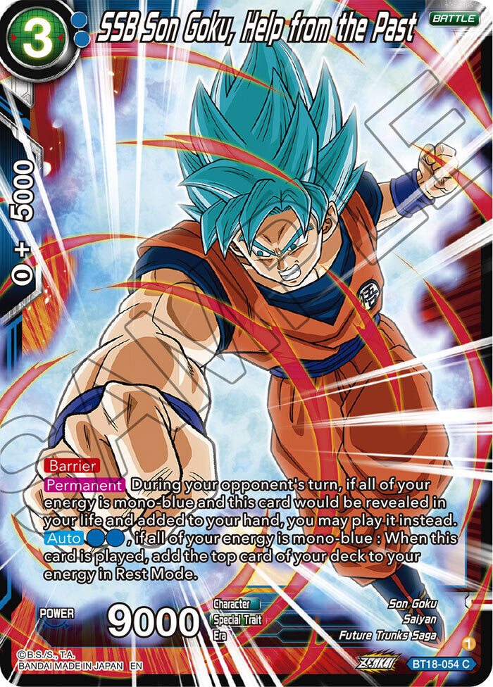 Zenkai Series Dawn of The Z-Legends BT18-054 SSB Son Goku, Help from the Past