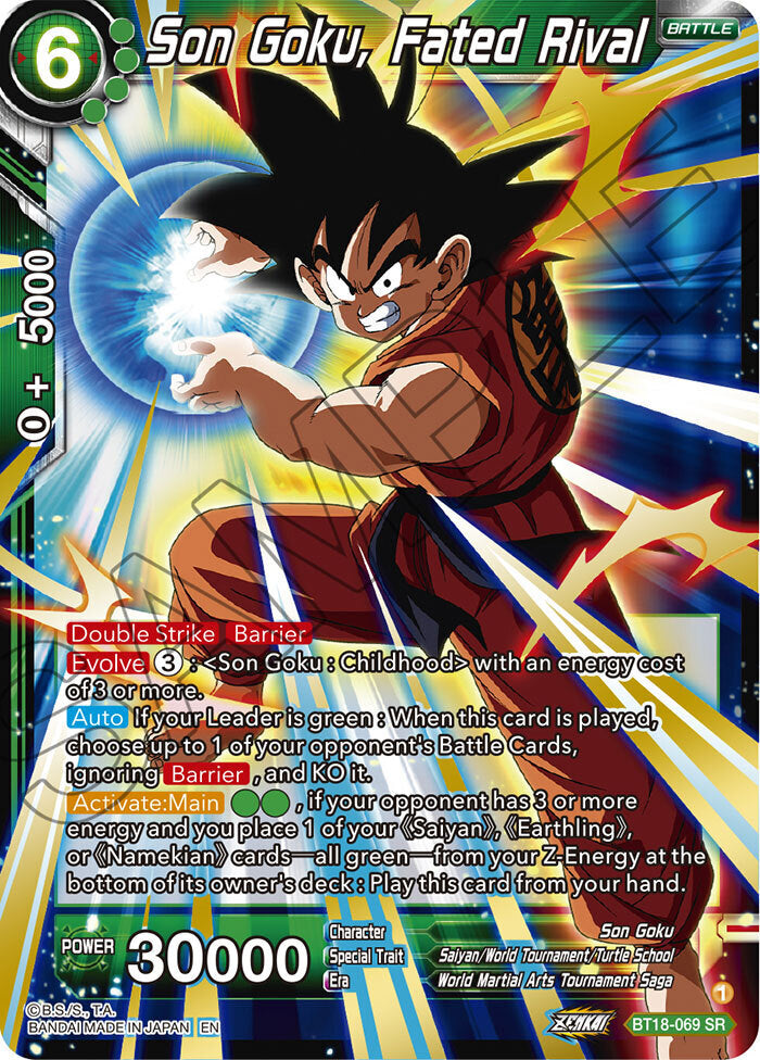 Zenkai Series Dawn of The Z-Legends BT18-069 Son Goku, Fated Rival