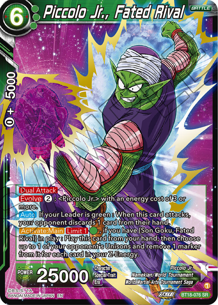 Zenkai Series Dawn of The Z-Legends BT18-076 Piccolo Jr., Fated Rival