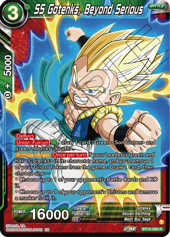 Zenkai Series Dawn of The Z-Legends BT18-086 SS Gotenks, Beyond Serious