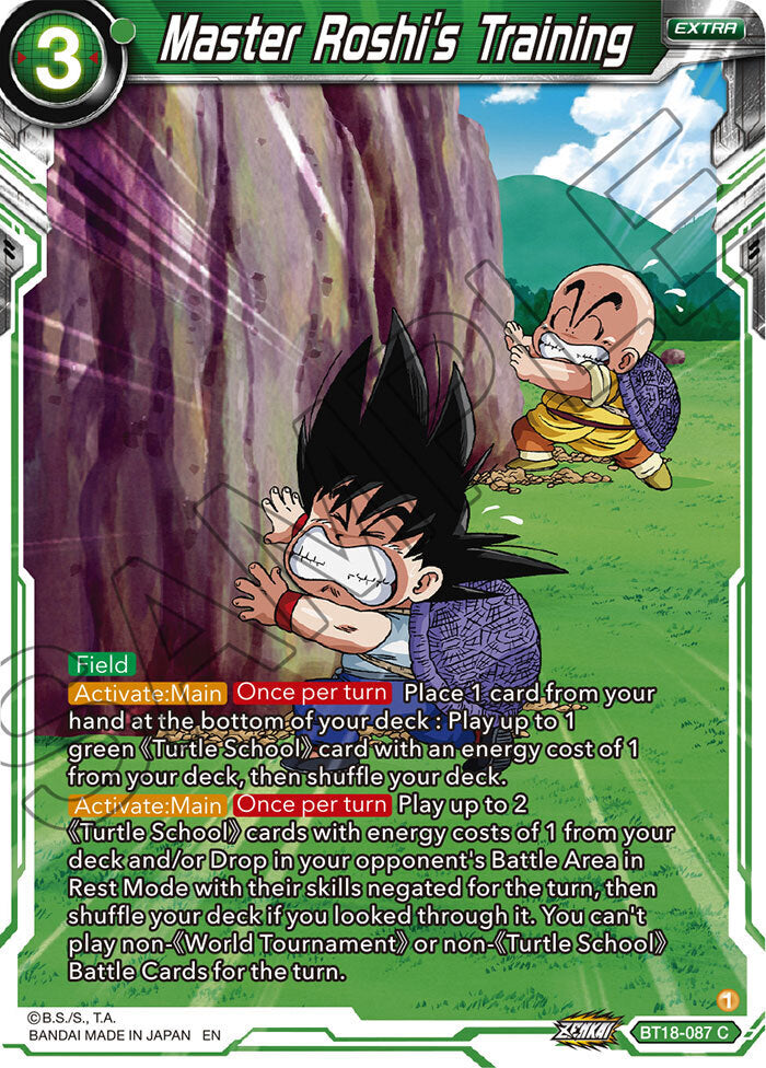 Zenkai Series Dawn of The Z-Legends BT18-087 Master Roshi's Training