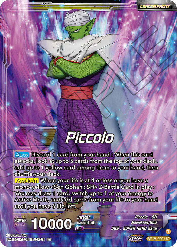 Zenkai Series Dawn of The Z-Legends BT18-090 Piccolo