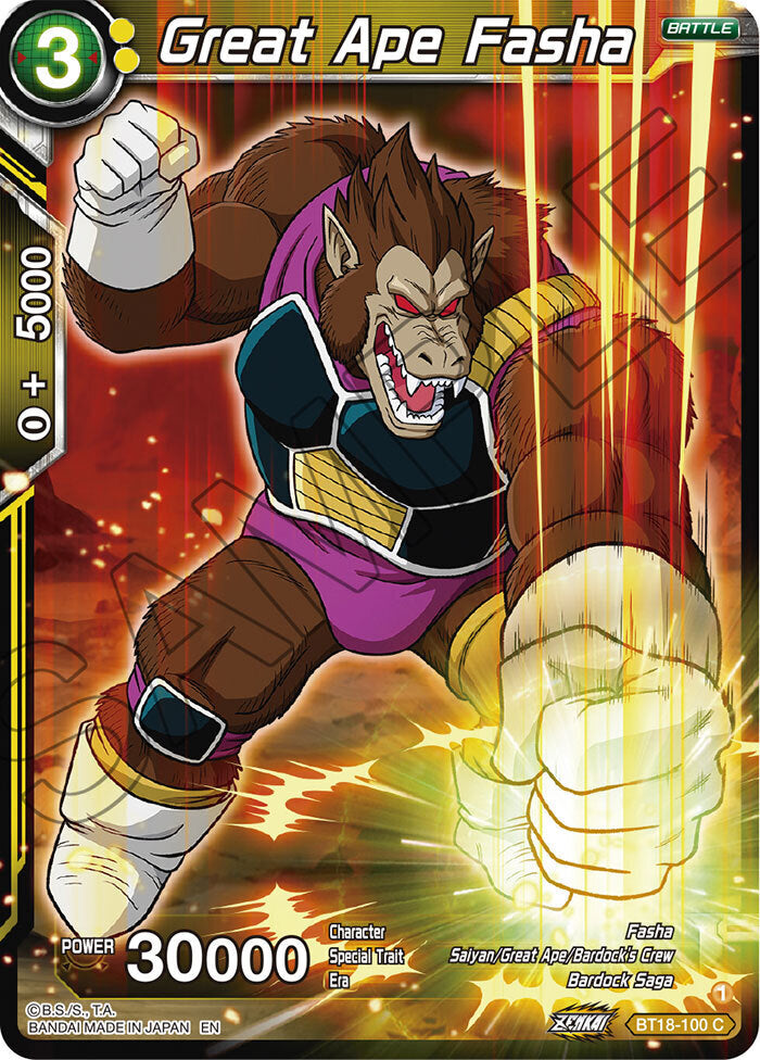 Zenkai Series Dawn of The Z-Legends BT18-100 Great Ape Fasha