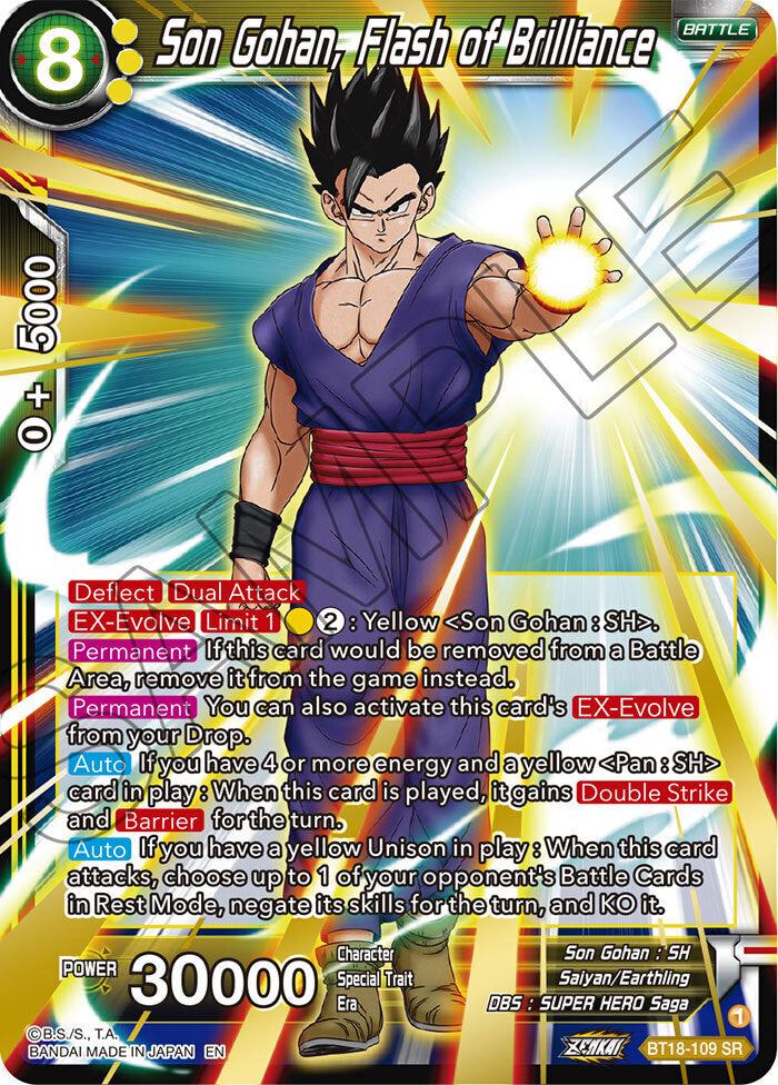 Zenkai Series Dawn of The Z-Legends BT18-109 Son Gohan, Flash of Brilliance