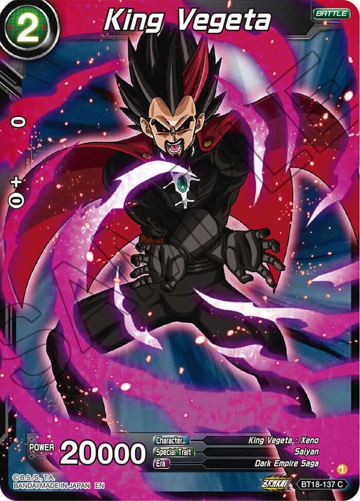 Zenkai Series Dawn of The Z-Legends BT18-137 King Vegeta