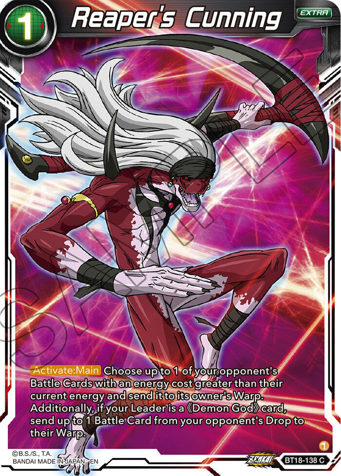 Zenkai Series Dawn of The Z-Legends BT18-138 Reaper's Cunning