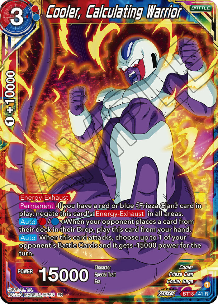 Zenkai Series Dawn of The Z-Legends BT18-141 Cooler, Calculating Warrior