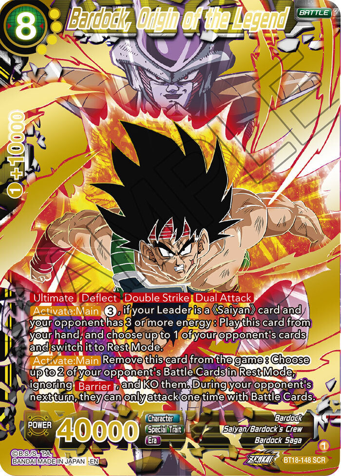 Zenkai Series Dawn of The Z-Legends BT18-148 Bardock, Origin of the Legend SCR