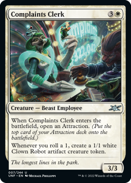 MTG Unfinity 007/244 Complaints Clerk