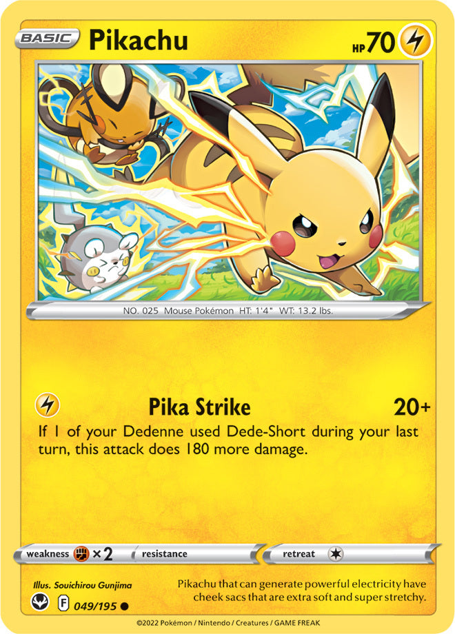 SWSH Silver Tempest 049/195 Pikachu