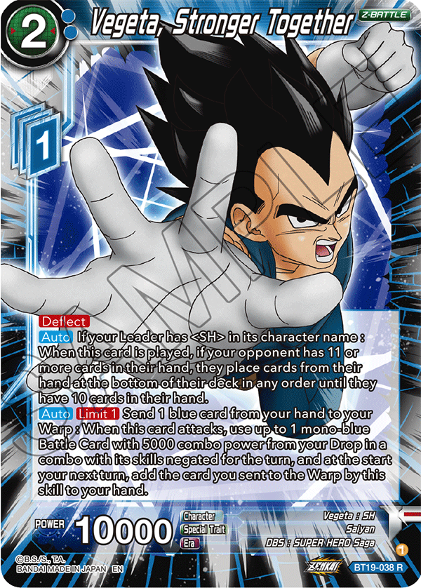 Zenkai Series FIGHTER’S AMBITION BT19-038 Vegeta, Stronger Together