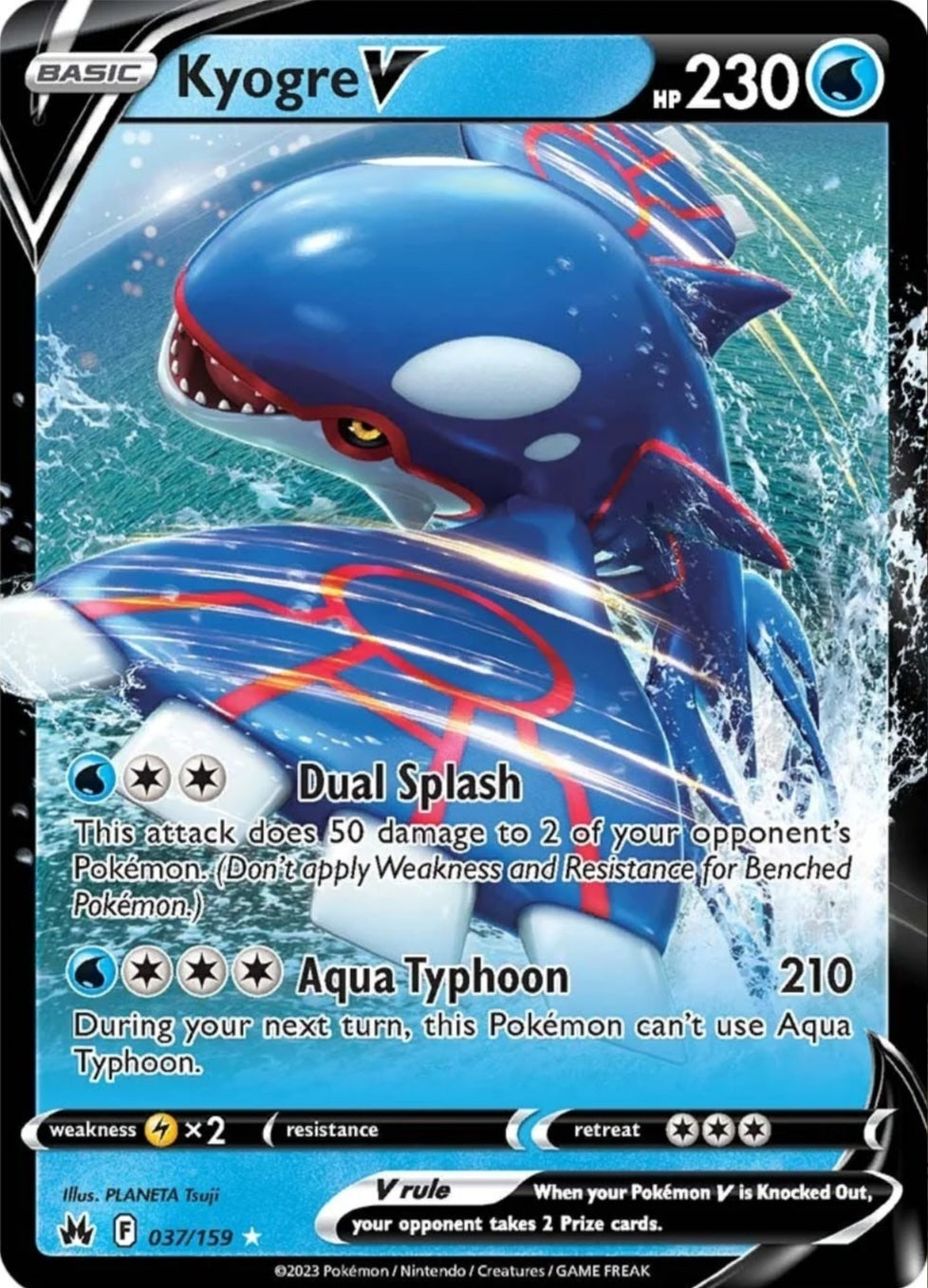 SWSH Crown Zenith 037/159 Kyogre V