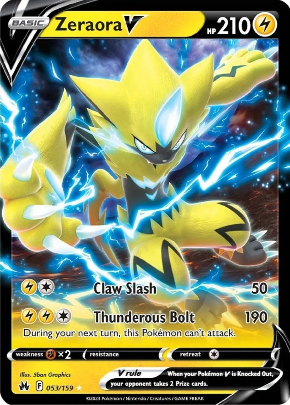 SWSH Crown Zenith 053/159 Zeraora V