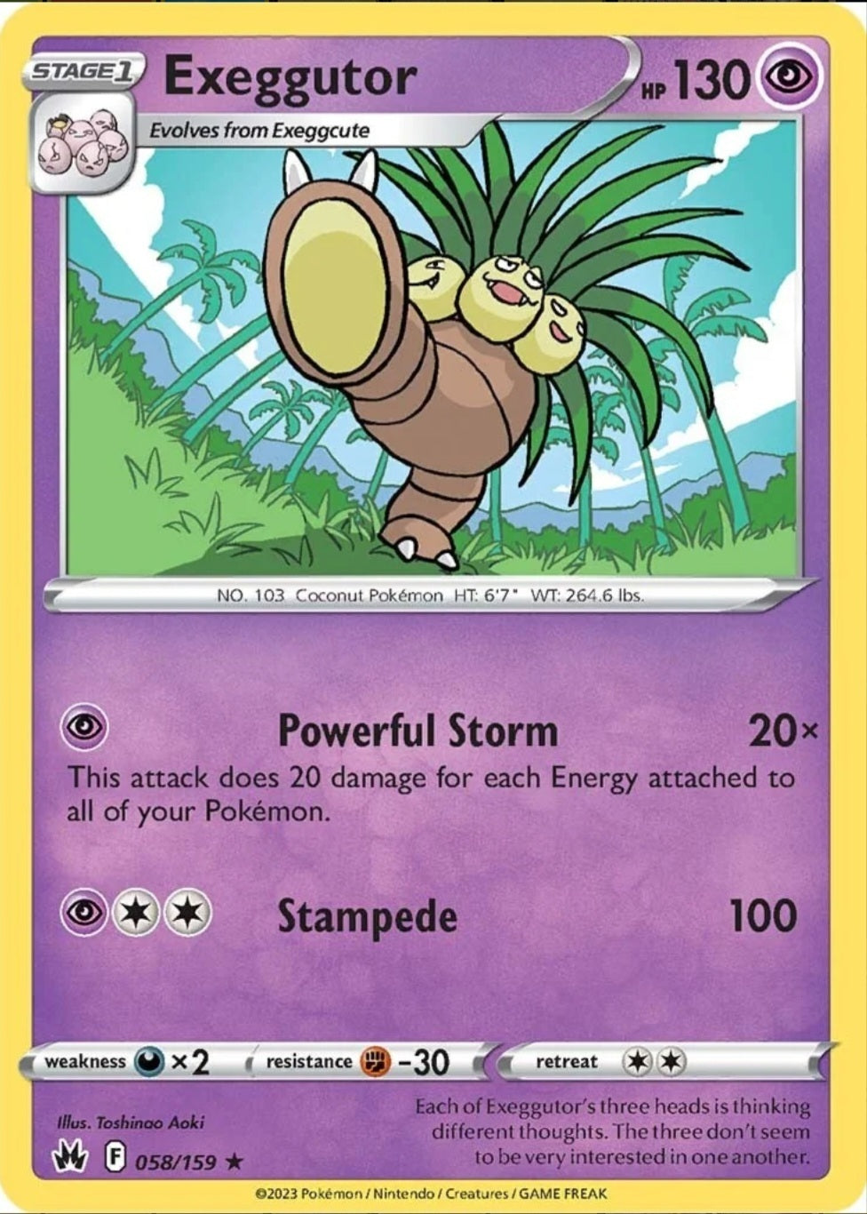 SWSH Crown Zenith 058/159 Exeggutor