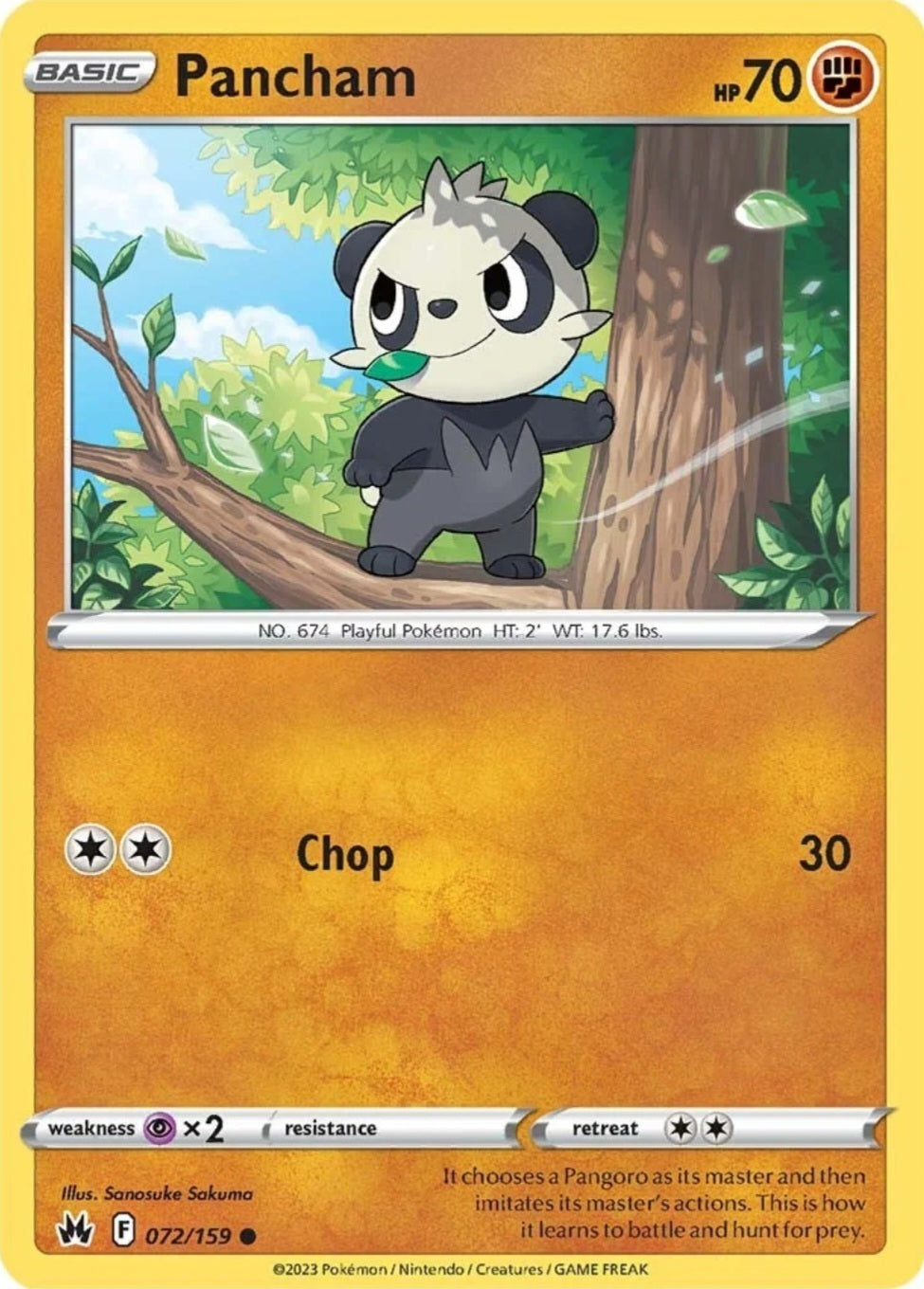 SWSH Crown Zenith 072/159 Pancham