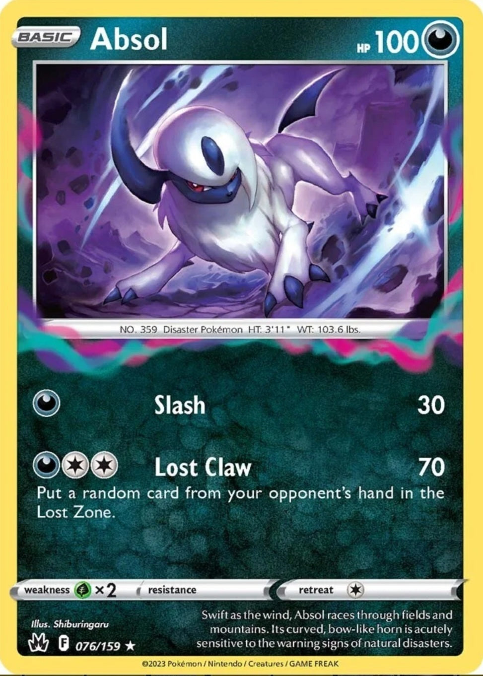 SWSH Crown Zenith 076/159 Absol