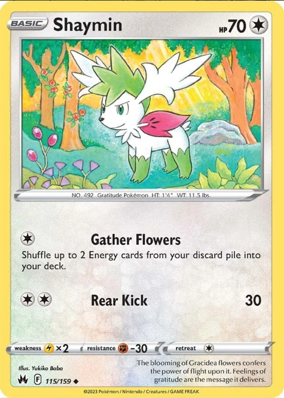 SWSH Crown Zenith 115/159 Shaymin