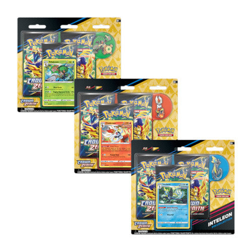 Pokémon TCG: Sword & Shield 12.5 Crown Zenith Pin Collection – Rillaboom / Cinderace / Inteleon